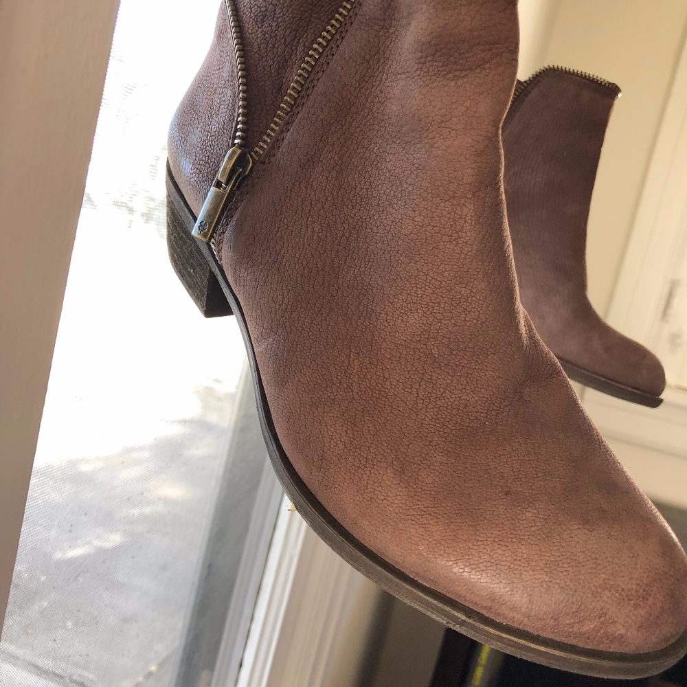 Brown Leather Lucky Brand Booties
